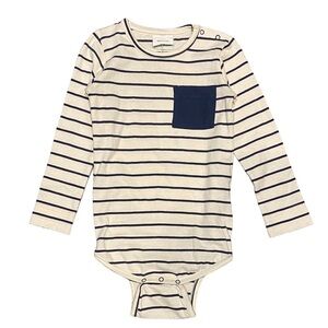 MINI A TURE Long Sleeve Striped Onesie NWT